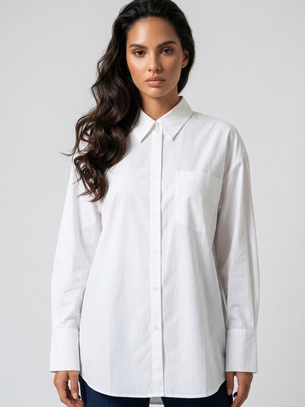 Walter Baker White Button-Up Cotton Shirt